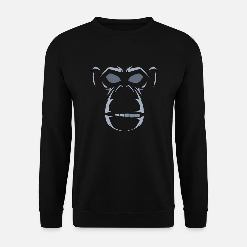 Monkey Face Grey - Unisex Pullover - Schwarz