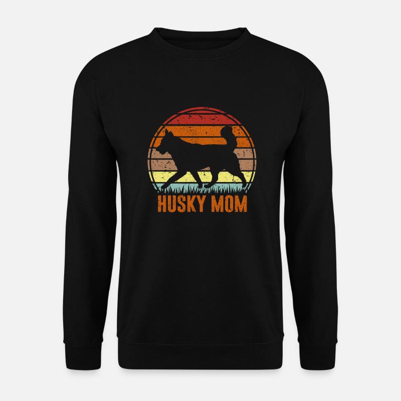 Dog - Husky - MOM - Unisex Pullover - Schwarz