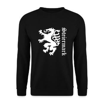 Löwe Silhouette Geschenk Steiermark - Unisex Pullover - Schwarz - Vorne - Alina (178cm) & Michal (187cm)