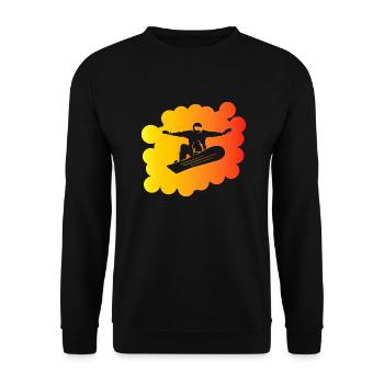 Snowboard Snowboarder - Unisex Sweatshirt - black - Front - Alina (178cm) & Michal (187cm)