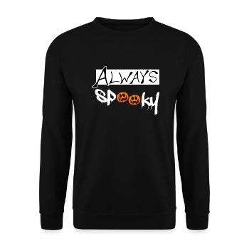 Toujours effrayant - drôle de design / costume d’Halloween - Sweat-shirt Unisexe - noir - Devant - Alina (178cm) & Michal (187cm)