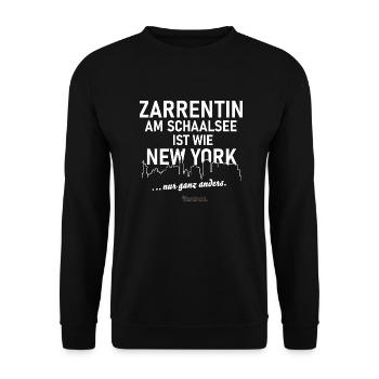 Zarrentin am Schaalsee - Unisex Pullover - Schwarz - Vorne - Alina (178cm) & Michal (187cm)