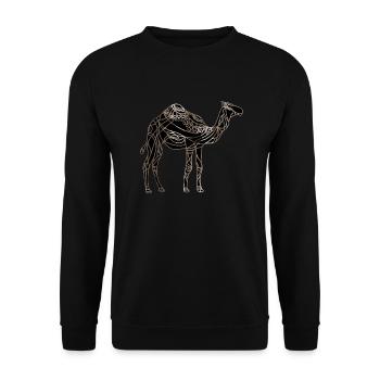 Kamel - Unisex Pullover - Schwarz - Vorne - Alina (178cm) & Michal (187cm)