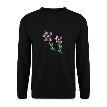 flowers flower - Unisex Sweatshirt - black - Front - Alina (178cm) & Michal (187cm)