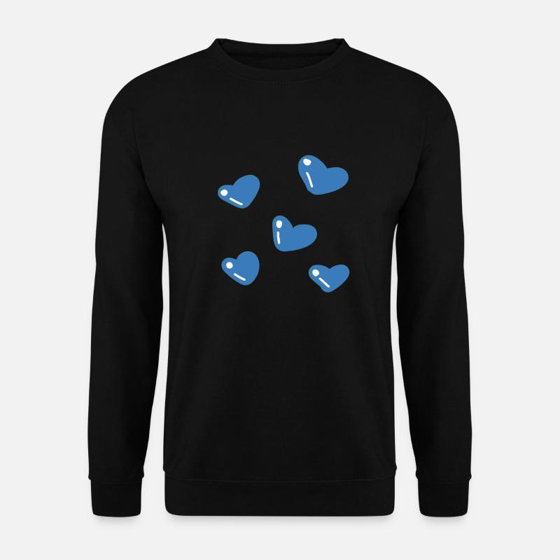 blaue herzen - Unisex Pullover - Schwarz