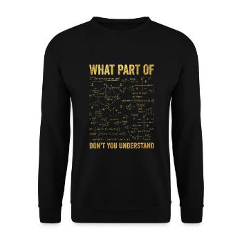 Science physique maths formule cadeau - Sweat-shirt Unisexe - noir - Devant - Alina (178cm) & Michal (187cm)