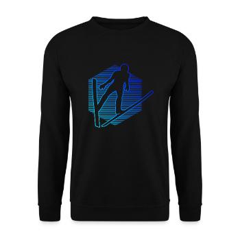 Saut à ski Saut à ski Sauteurs à ski Hommes Femmes - Sweat-shirt Unisexe - noir - Devant - Alina (178cm) & Michal (187cm)