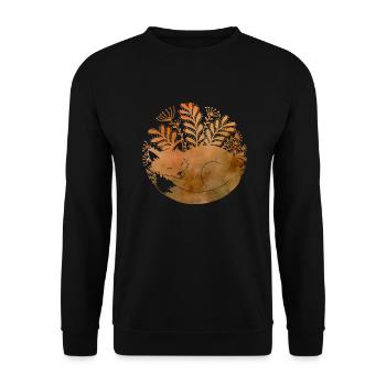 Lis - Fuchs - Unisex Pullover - Schwarz - Vorne - Alina (178cm) & Michal (187cm)