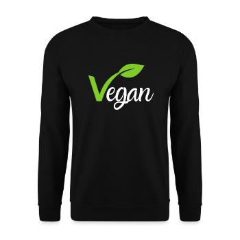 Vegan Veganer Vegetarisch No eat Animals Motiv - Unisex Pullover - Schwarz - Vorne - Alina (178cm) & Michal (187cm)