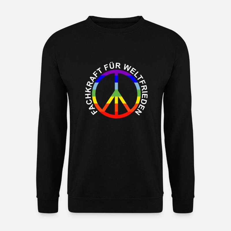 Fachkraft für Weltfrieden - Unisex Pullover - Schwarz