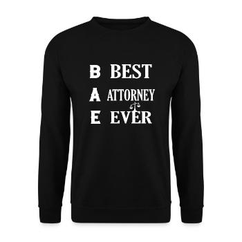 BAE Best Attorney Ever Lawyer Advocate - Unisex Sweatshirt - black - Front - Alina (178cm) & Michal (187cm)