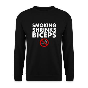 Smoking shrinks the biceps - Sweat-shirt Unisexe - noir - Devant - Alina (178cm) & Michal (187cm)