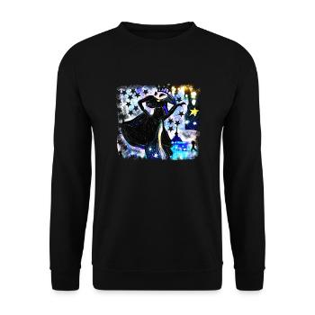 La Reine de la Nuit danse sous les étoiles - Sweat-shirt Unisexe - noir - Devant - Alina (178cm) & Michal (187cm)