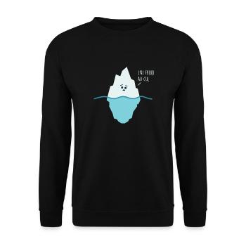 J'ai froid au cul - Sweat-shirt Unisexe - noir - Devant - Alina (178cm) & Michal (187cm)