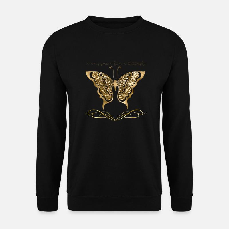 Golden butterfly - Unisex Pullover - Schwarz
