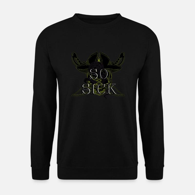 Pirate Skull So Sick - Unisex Sweatshirt - black