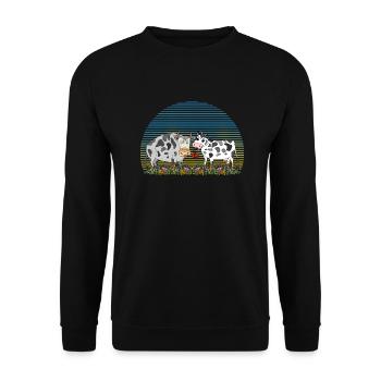 Cow and bull - Unisex Sweatshirt - black - Front - Alina (178cm) & Michal (187cm)