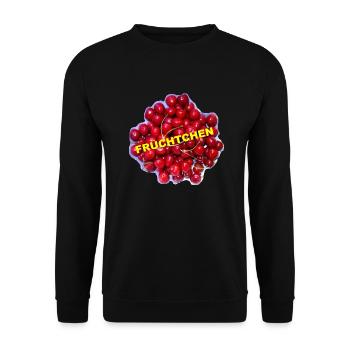 TOMZOFF Früchtchen - Unisex Pullover - Schwarz - Vorne - Alina (178cm) & Michal (187cm)