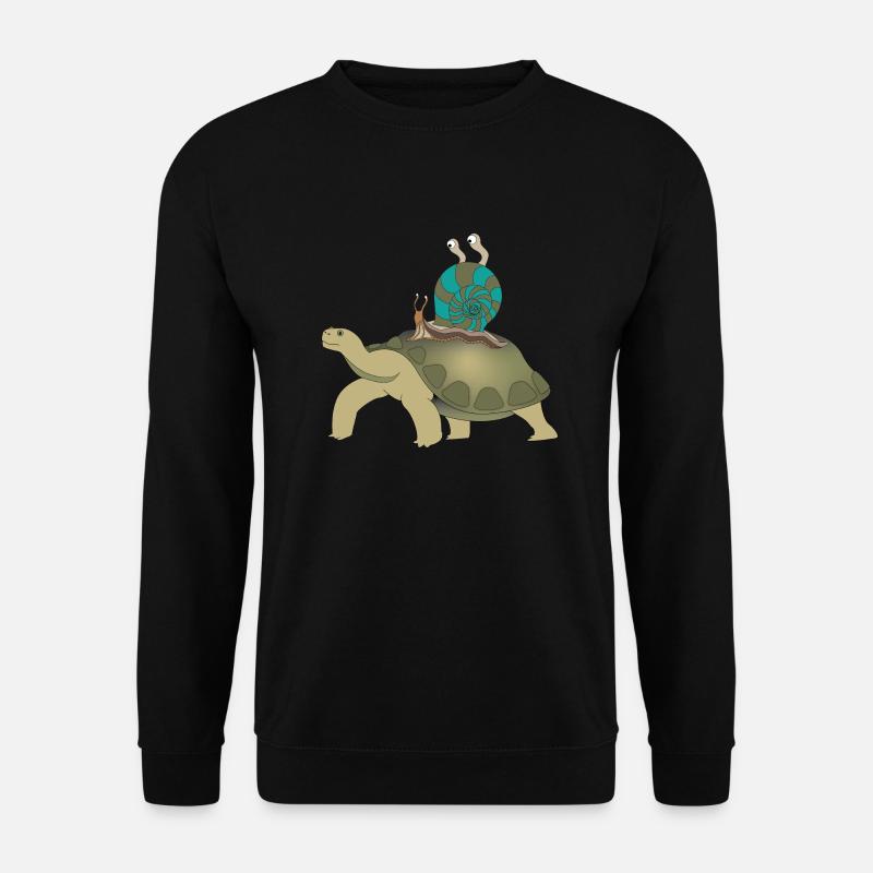 Turtle with Snail - Unisex Sweatshirt - black