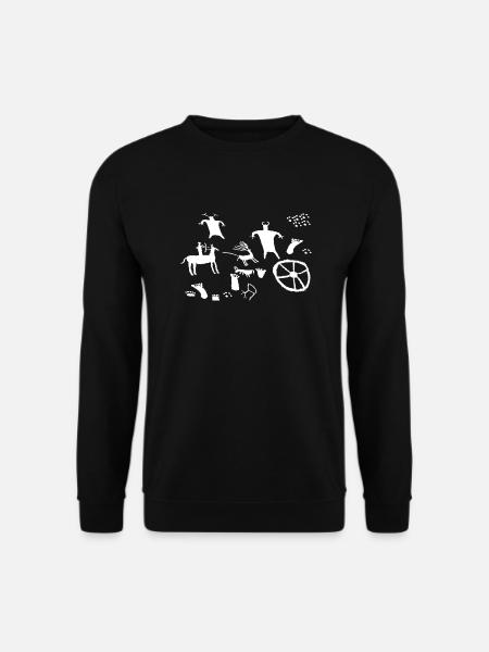 White petroglyph - Unisex Sweatshirt - black