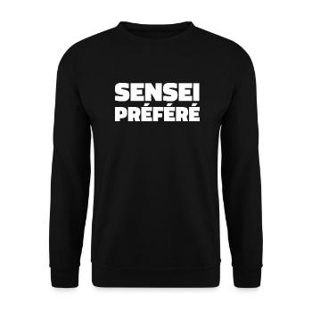 Sensei préféré - idee cadeau judo - Sweat-shirt Unisexe - noir - Devant - Alina (178cm) & Michal (187cm)