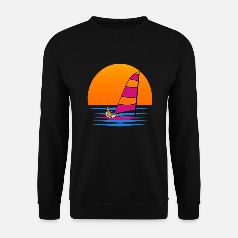 Windsurfing-Surfer-Sommer-Wassersport - Unisex Pullover - Schwarz