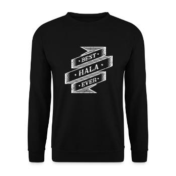 best hala ever - Unisex Pullover - Schwarz - Vorne - Alina (178cm) & Michal (187cm)