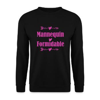 Cadeau femme Mannequin formidable - Sweat-shirt Unisexe - noir - Devant - Alina (178cm) & Michal (187cm)