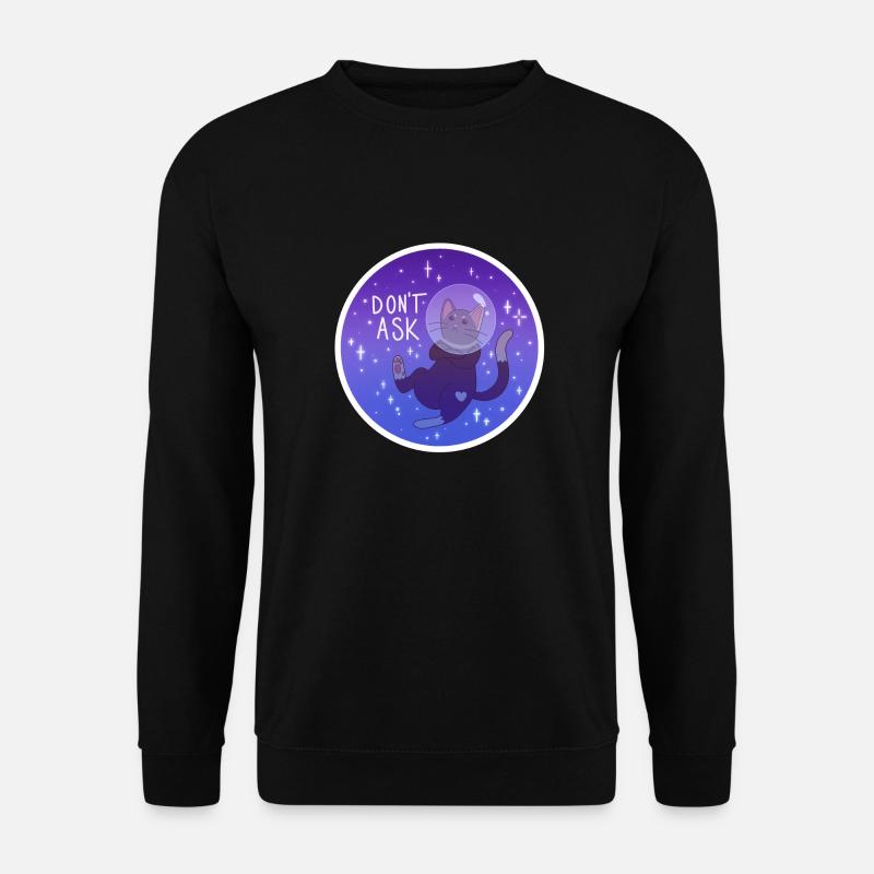 Kätzchen im Weltraum - Unisex Pullover - Schwarz