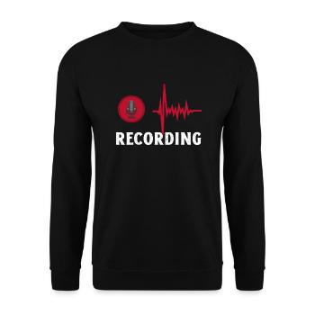 Enregistrement. Studio d’enregistrement de microphone Cool - Sweat-shirt Unisexe - noir - Devant - Alina (178cm) & Michal (187cm)