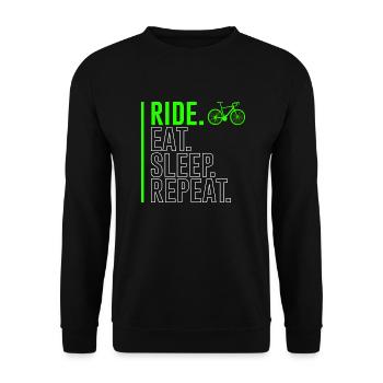 Vélo Vélo Dicton Cadeau Dictons Drôles - Sweat-shirt Unisexe - noir - Devant - Alina (178cm) & Michal (187cm)