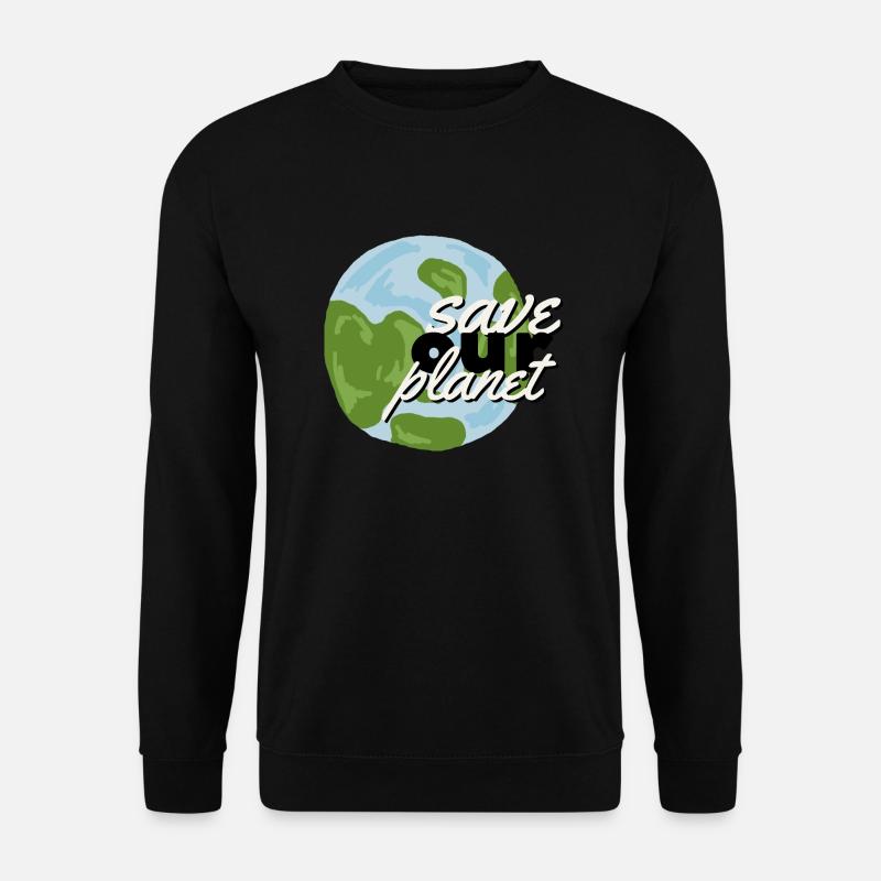 rette unsere welt - Unisex Pullover - Schwarz
