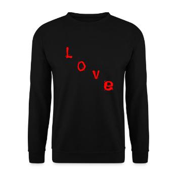 Love - Unisex Pullover - Schwarz - Vorne - Alina (178cm) & Michal (187cm)
