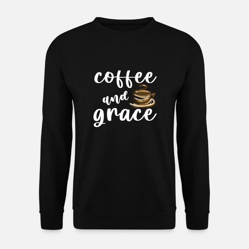 Coffee And Grace white - Unisex Sweatshirt - black