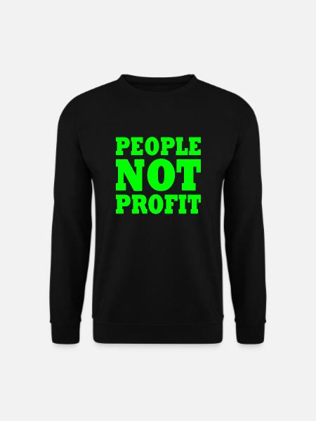 People not profit - Unisex Sweatshirt - black
