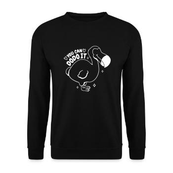to do Dodo vogel lustiger do it Spruch Cartoon 1 - Unisex Sweatshirt - black - Front - Alina (178cm) & Michal (187cm)
