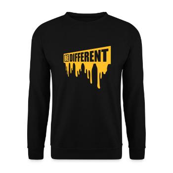 Be different Logo Design - Unisex Sweatshirt - black - Front - Alina (178cm) & Michal (187cm)