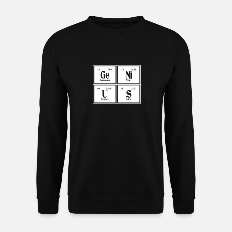 Genius | Periodensystem der Elemente - Unisex Pullover - Schwarz