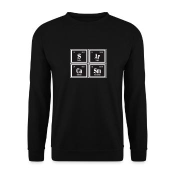Sarcasme | Tableau périodique des éléments - Sweat-shirt Unisexe - noir - Devant - Alina (178cm) & Michal (187cm)