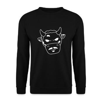 GodFather Cow 2.0 - Unisex Pullover - Schwarz - Vorne - Alina (178cm) & Michal (187cm)
