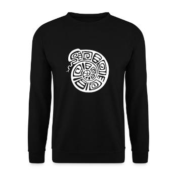 Culture of the Incas, snake - Unisex Sweatshirt - black - Front - Alina (178cm) & Michal (187cm)