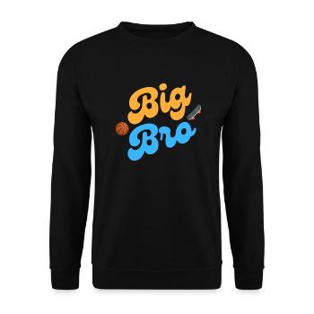 Big Bro - Unisex Pullover - Schwarz - Vorne - Alina (178cm) & Michal (187cm)