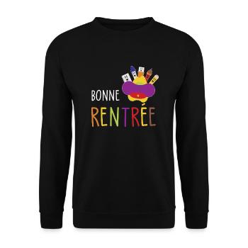 bonne rentrée / humour rentrée des classes - Sweat-shirt Unisexe - noir - Devant - Alina (178cm) & Michal (187cm)