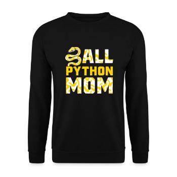 Banana Ball Python Herpetologist Ball Python Mom - Unisex Pullover - Schwarz - Vorne - Alina (178cm) & Michal (187cm)