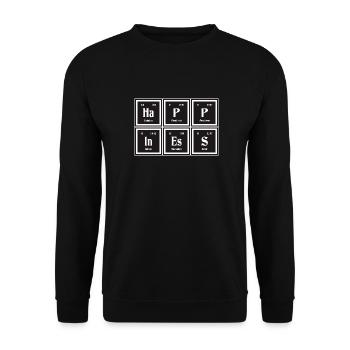 | du bonheur Tableau périodique des éléments - Sweat-shirt Unisexe - noir - Devant - Alina (178cm) & Michal (187cm)