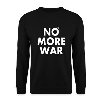 No more war - Unisex Pullover - Schwarz - Vorne - Alina (178cm) & Michal (187cm)