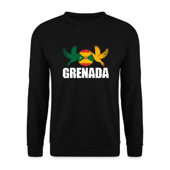 Grenade Grenadien Grenadien Drapeaux Oiseaux - Sweat-shirt Unisexe - noir - Devant - Alina (178cm) & Michal (187cm)