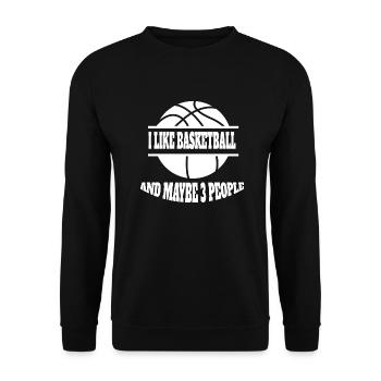Basketball Basketball Club Basketball Lovers - Unisex Sweatshirt - black - Front - Alina (178cm) & Michal (187cm)
