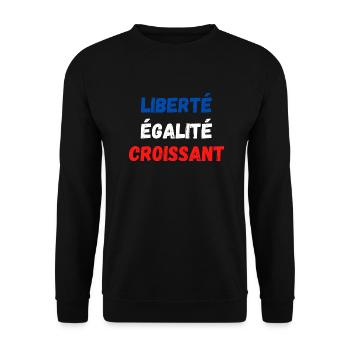 Liberté égalité Croissant - Sweat-shirt Unisexe - noir - Devant - Alina (178cm) & Michal (187cm)