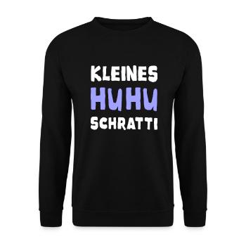 Kleines Huhu Schratti Edition - Unisex Pullover - Schwarz - Vorne - Alina (178cm) & Michal (187cm)